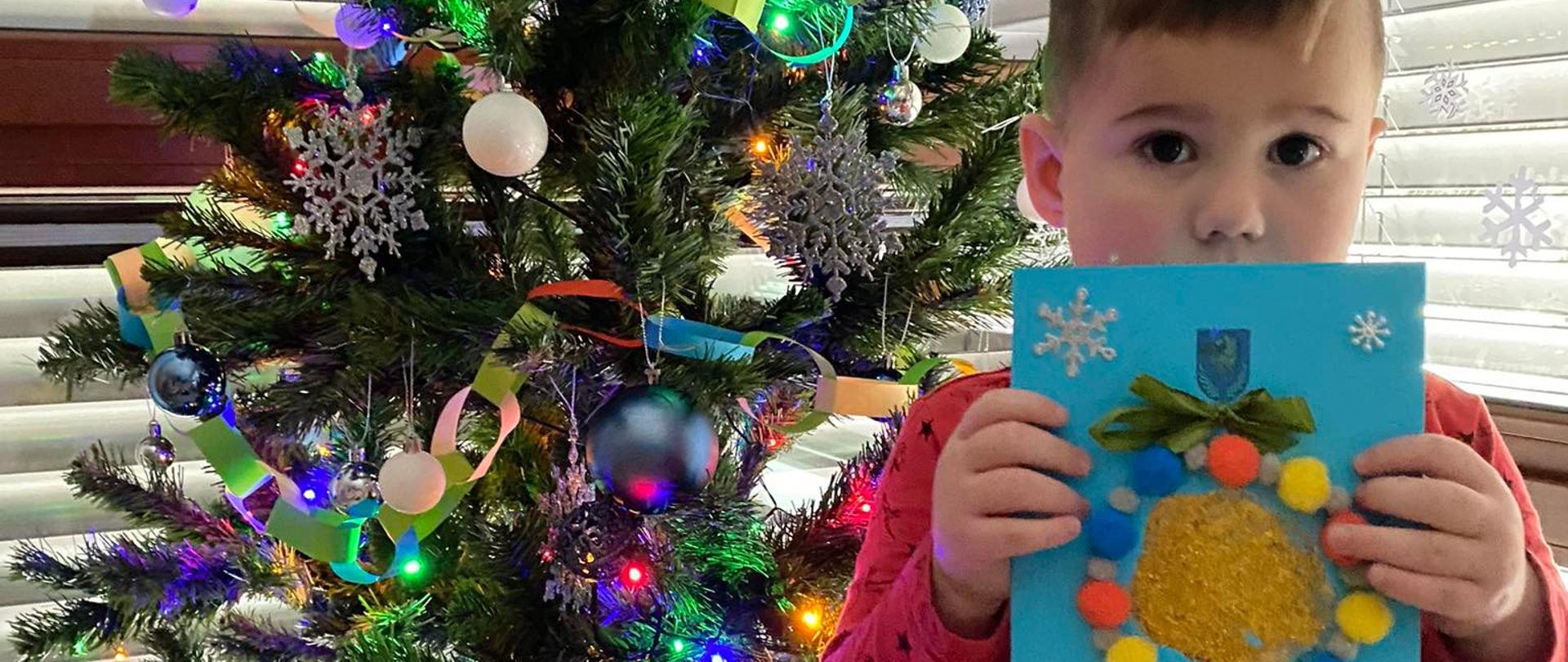 Kartki świąteczne w wykonaniu dzieci ze Żłobka Samorządowego w Wierzbicy