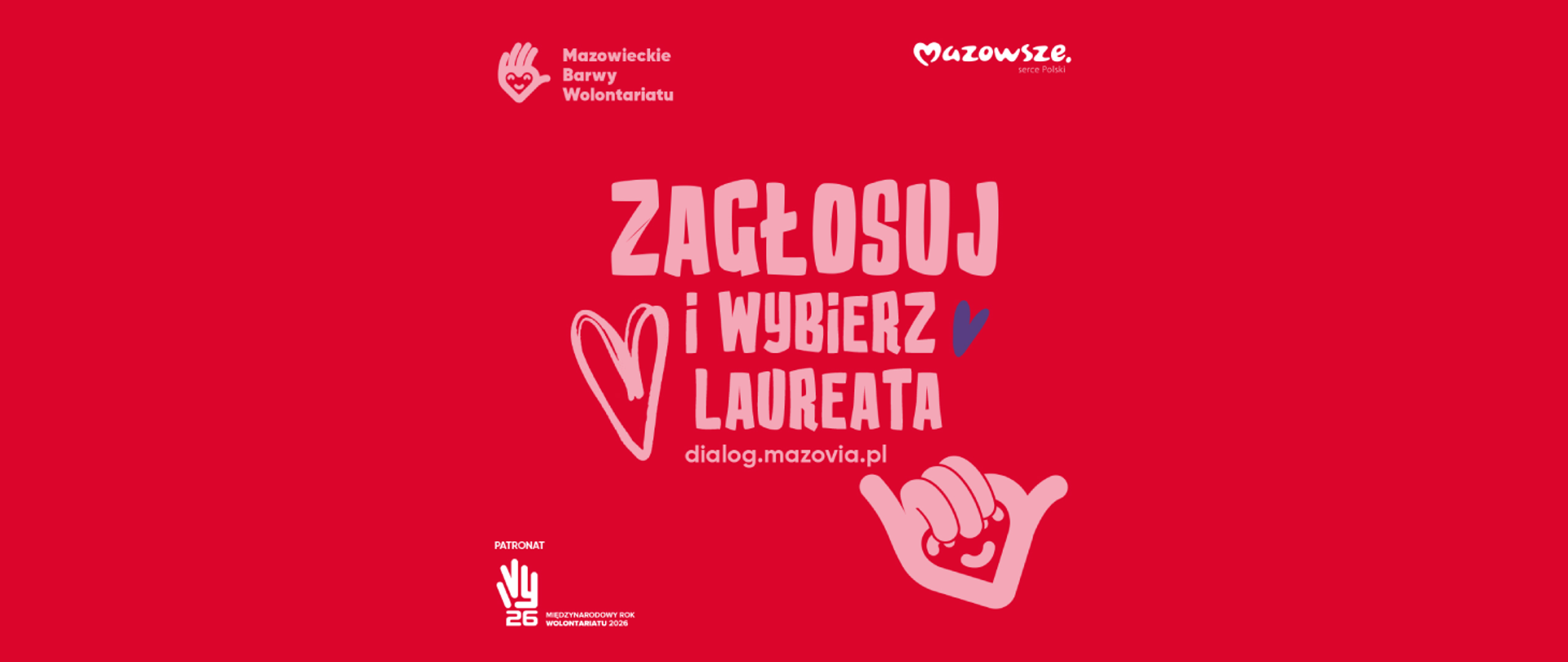 Mazowieckie Barwy Wolontariatu Baner