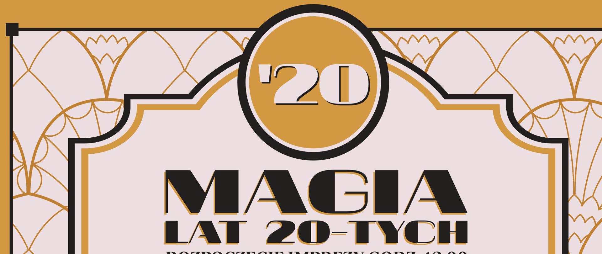 zaproszenie na wydarzenie "Magia lat 20-tych"