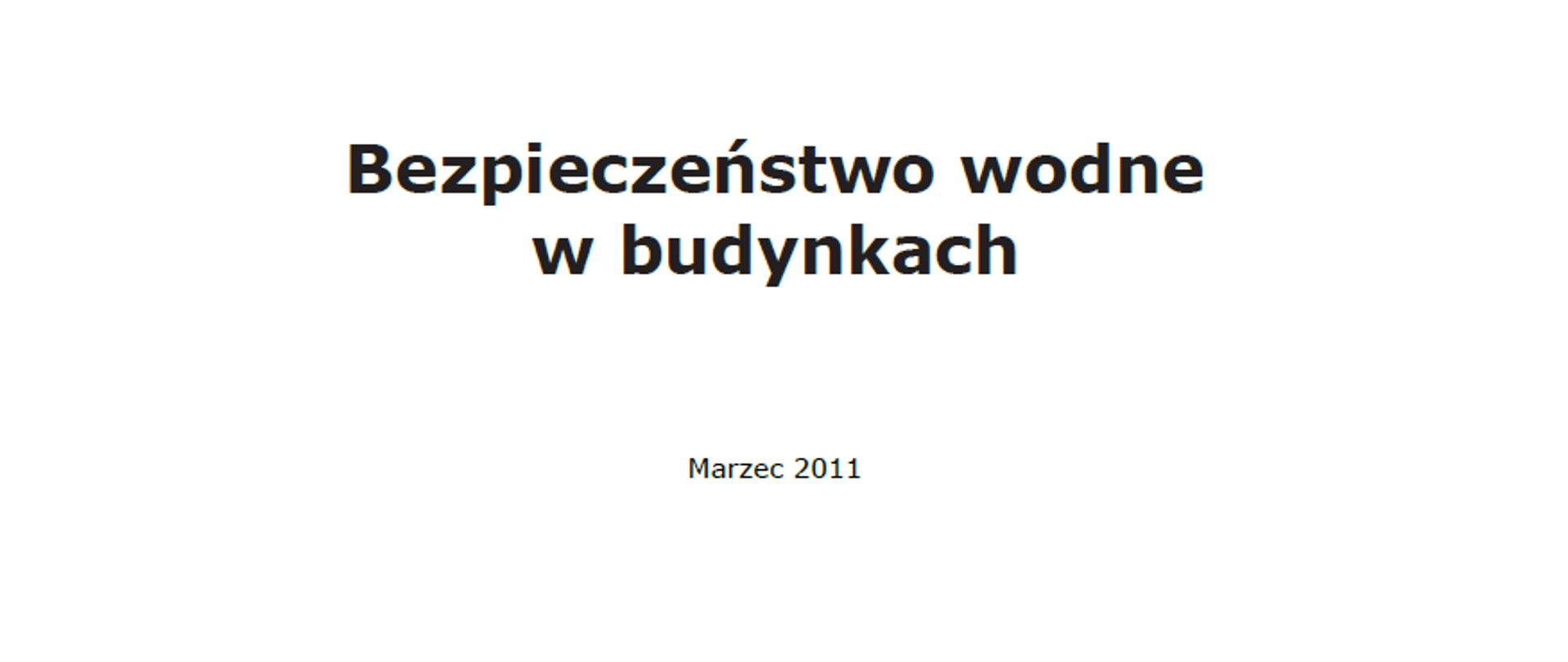 Bezpieczeństwo wodne w budynkach