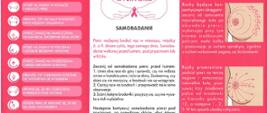 Ulotka informacyjna nt. zasad badania piersi