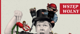 Plakat zapraszający na wydarzenie "Teatr Lalek", spektakl dla dzieci "Walizki z różnych stron świata" , który odbędzie się 7 sierpnia 2022 o godz. 17:00 na targowisku miejskim w Brwinowie 