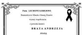 Kondolencje dla Lecha Łodeja