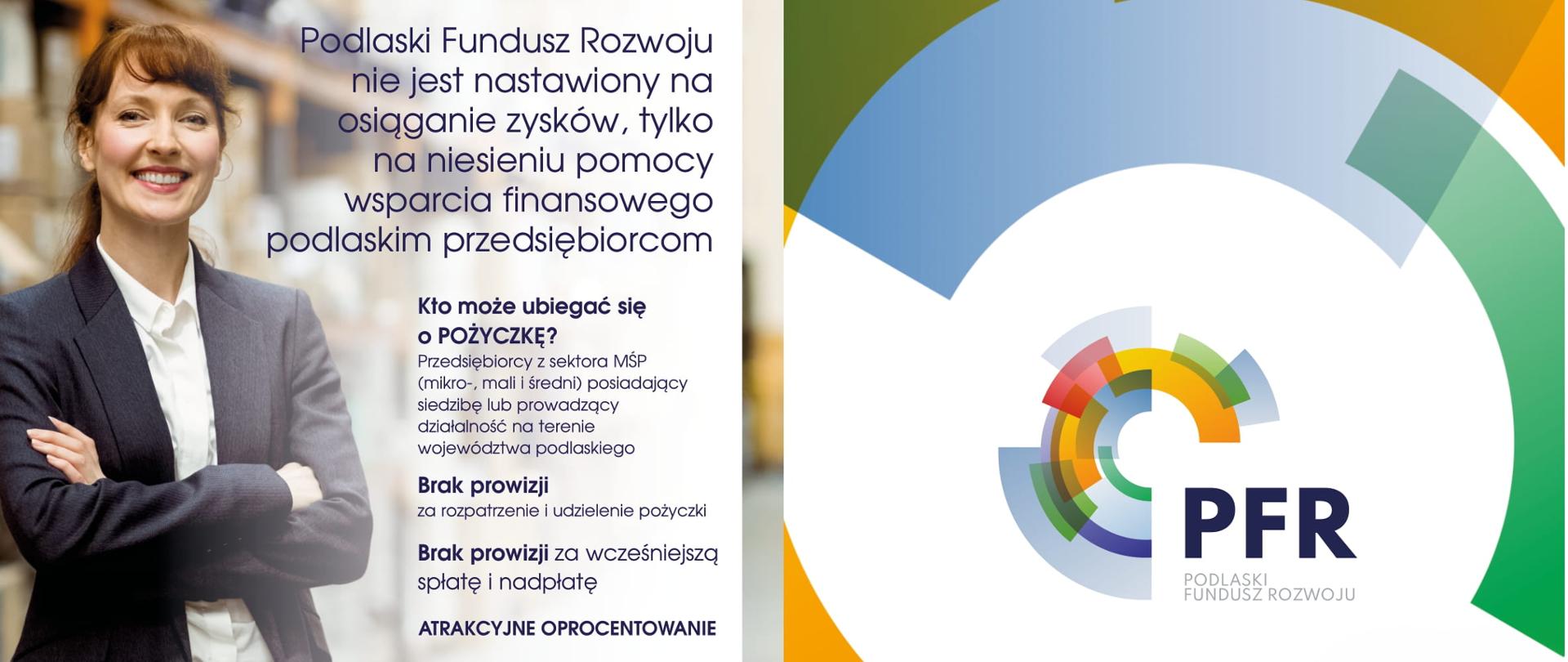 Ulotka informująca o Podlaskim Funduszu Rozwoju - do pobrania w artykule