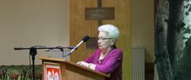 Przemawia Maria Owerczuk, wieloletnia sekretarz powiatu 