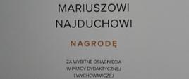 Wręczenie Nagród Ministra Edukacji