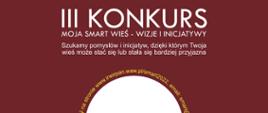zdjęcie przedstawia plakat z informacyjny dotyczący konkursu "Moja smart wieś - wizje i inicjatywy"