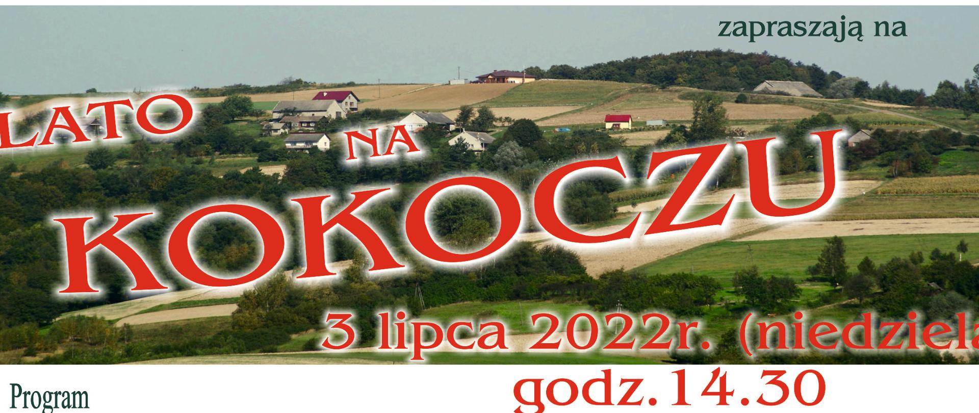 zdjęcie przedstawia plakat informacyjny dotyczący wydarzenia plenerowego 