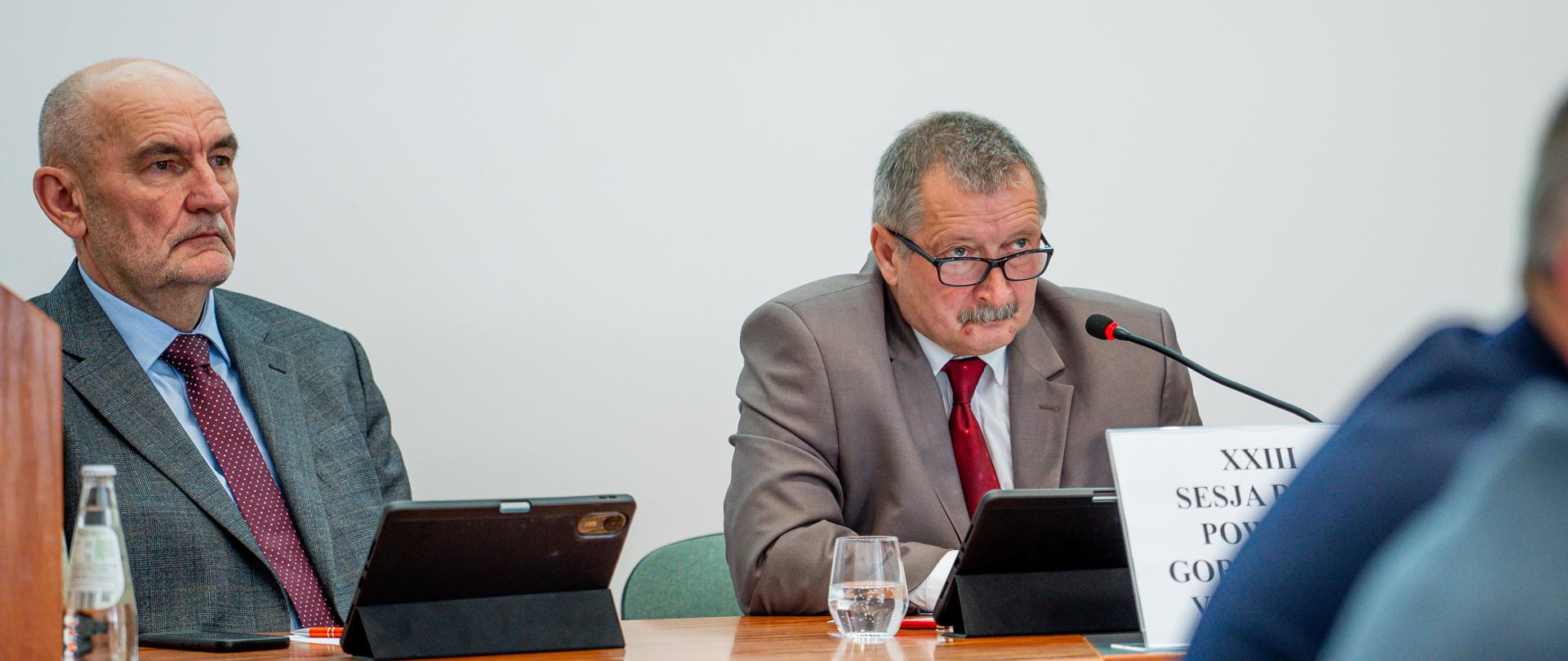 Wiceprzewodniczący Rady Powiatu Gorlickiego Jerzy Haberek, Przewodniczący Rady Powiatu Gorlickiego Krzysztof Zagórski