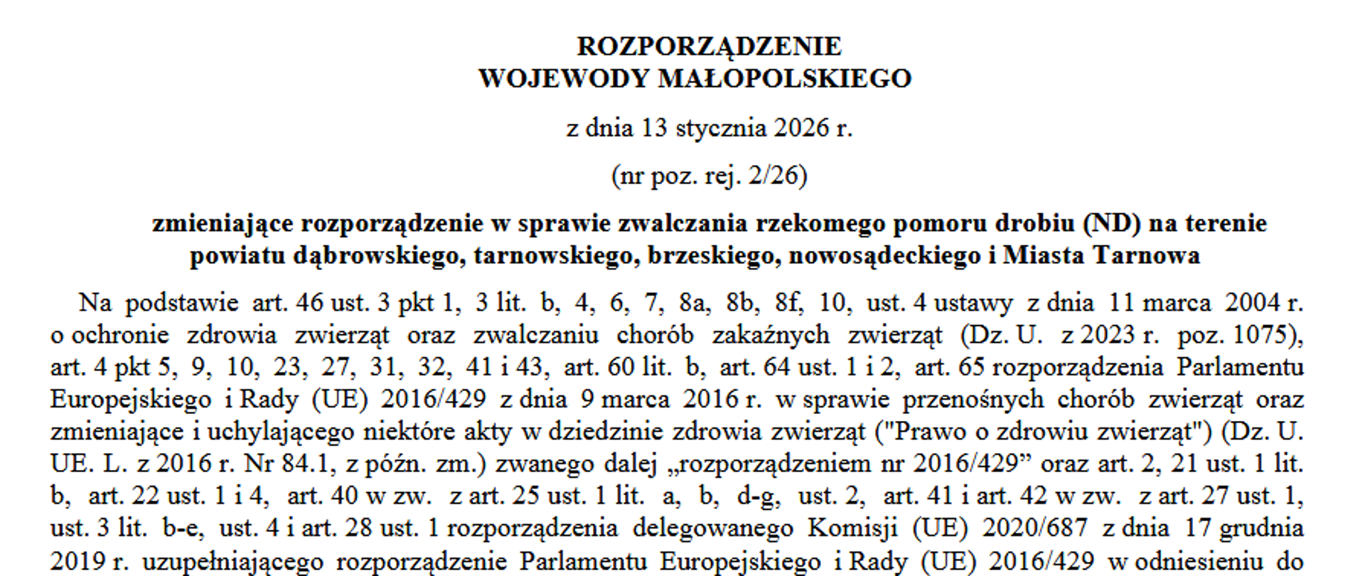 Treść rozporządzenia