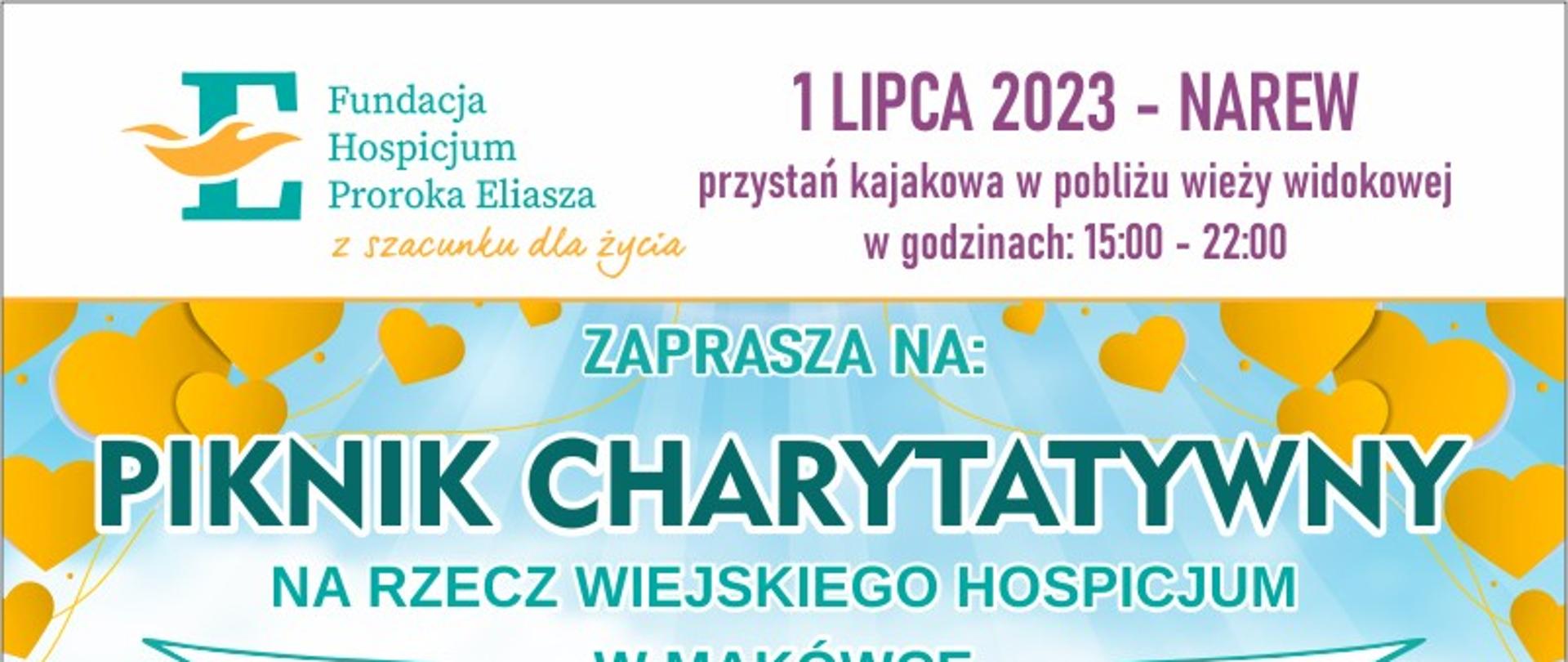 Na niebieskim tle informacje organizacyjne, zdjęcia zespołów które wystąpią oraz logotypy sponsorów