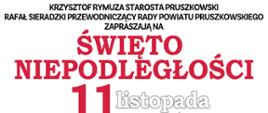 Plakat zapraszający na 104. rocznicę odzyskania przez Polskę Niepodległości