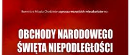 Plakat obchody Święta Niepodległości 