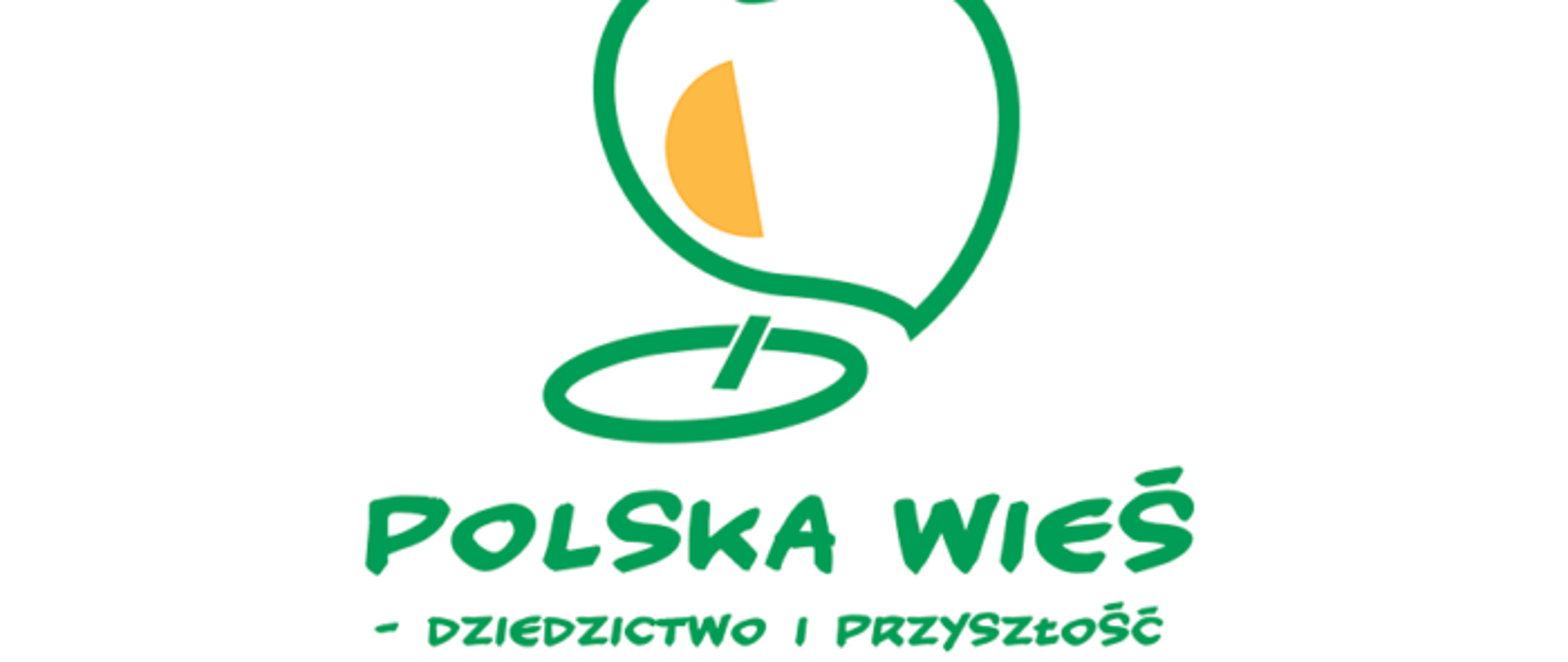 białe tło zielona grafika zarys mapy polski zielone litery polska wieś dziedzictwo i przyszłość 
