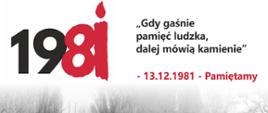 Plakat informacyjny - 40. rocznica wprowadzenia stanu wojennego