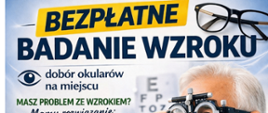 plakat informacyjny dot. bezpłatnego badania wzroku