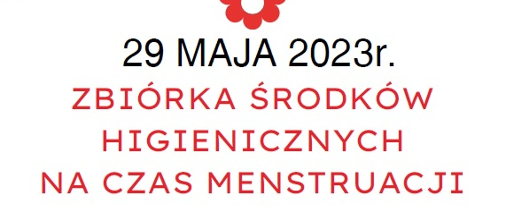 Zbiórka środków higieny osobistej na czas menstruacji