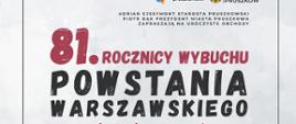 Obchody 81. rocznicy wybuchu Powstania Warszawskiego 