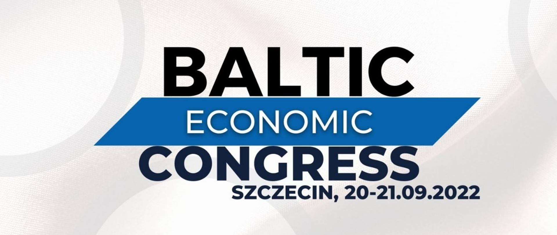 plakat z napisem Baltic Economic Congress