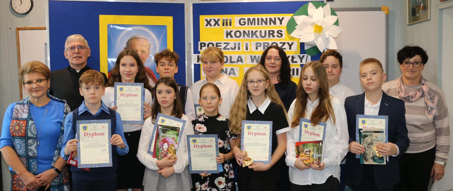 XXIII Gminny Konkurs Poezji i Prozy Karola Wojtyły/ Jana Pawła II - Szkoła Podstawowa im. Jana Pawła II w Żarnowie