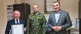Płk Marcin Duszyca spotkał się ze starostą Andrzejem Rollą oraz wicestarostą Pawłem Kudrelem