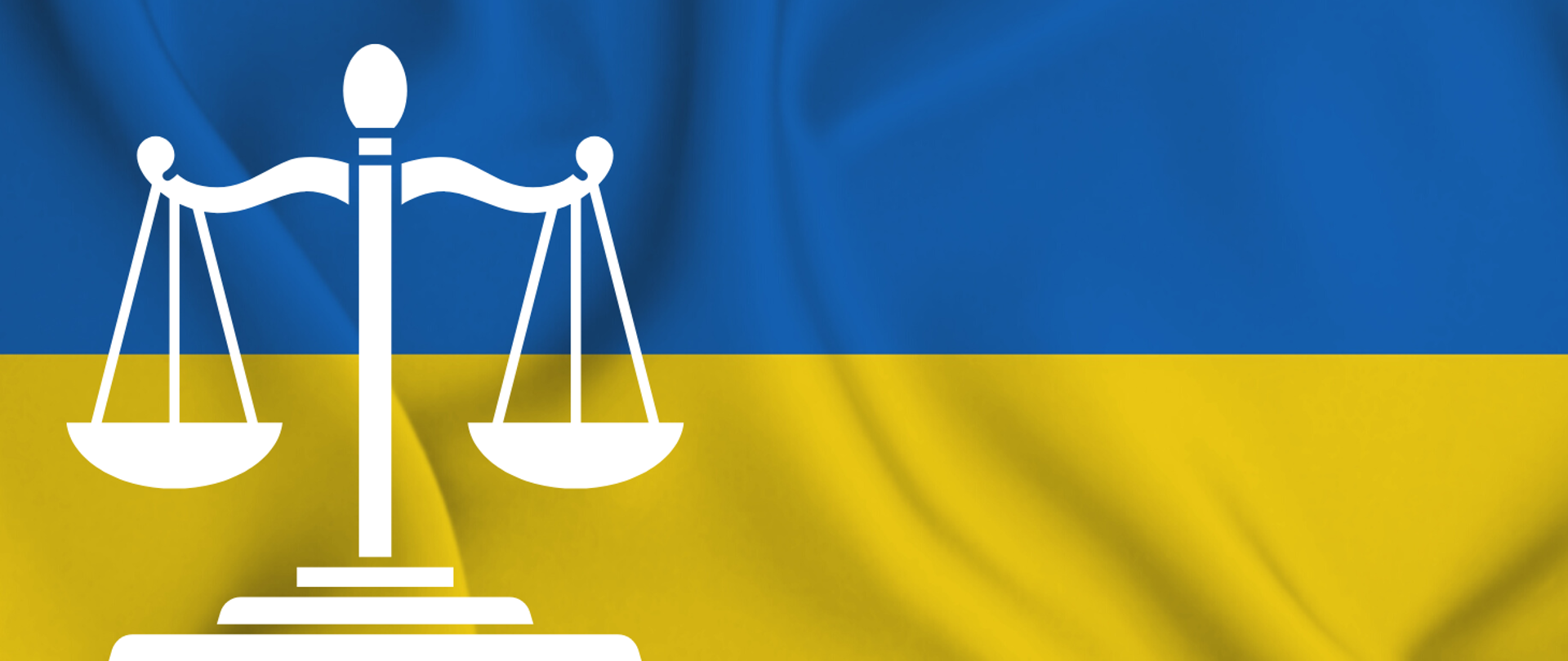 Grafika ozdobna, flaga Ukrainy z piktogramem wagi