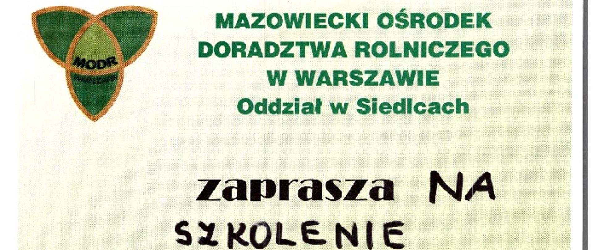 Mazowiecki Ośrodek Doradztwa Rolniczego w Warszawie Oddział w Siedlcach zaprasza na szkolenie "Ograniczenie ryzyka związanego ze stosowaniem środków ochrony roślin" w dniu 29.11.2022 w Urzędzie Gminy Korczew