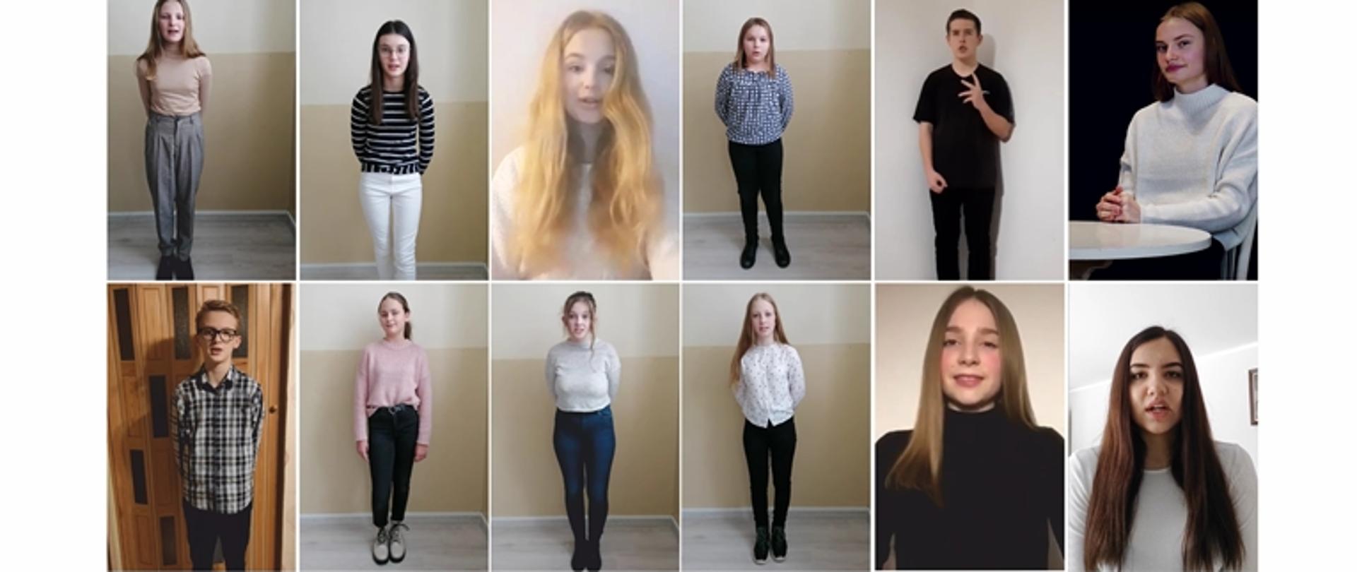 Uczestnicy konkursu recytatorskiego