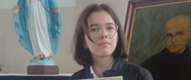 Weronika Bronakowska, ucz kl. 6, finalistka XIX Ogólnopolskiej Frańciszkańskiej Olipmpiady Wiedzy o św. Maksymilianie
