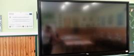 Monitor interaktywny zakupiony w ramach projektu