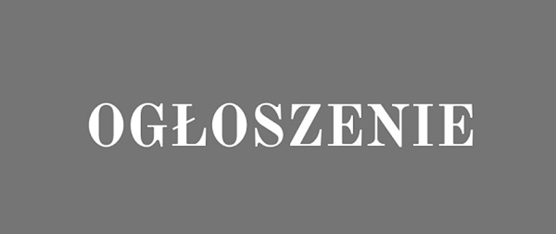 Ogłoszenie