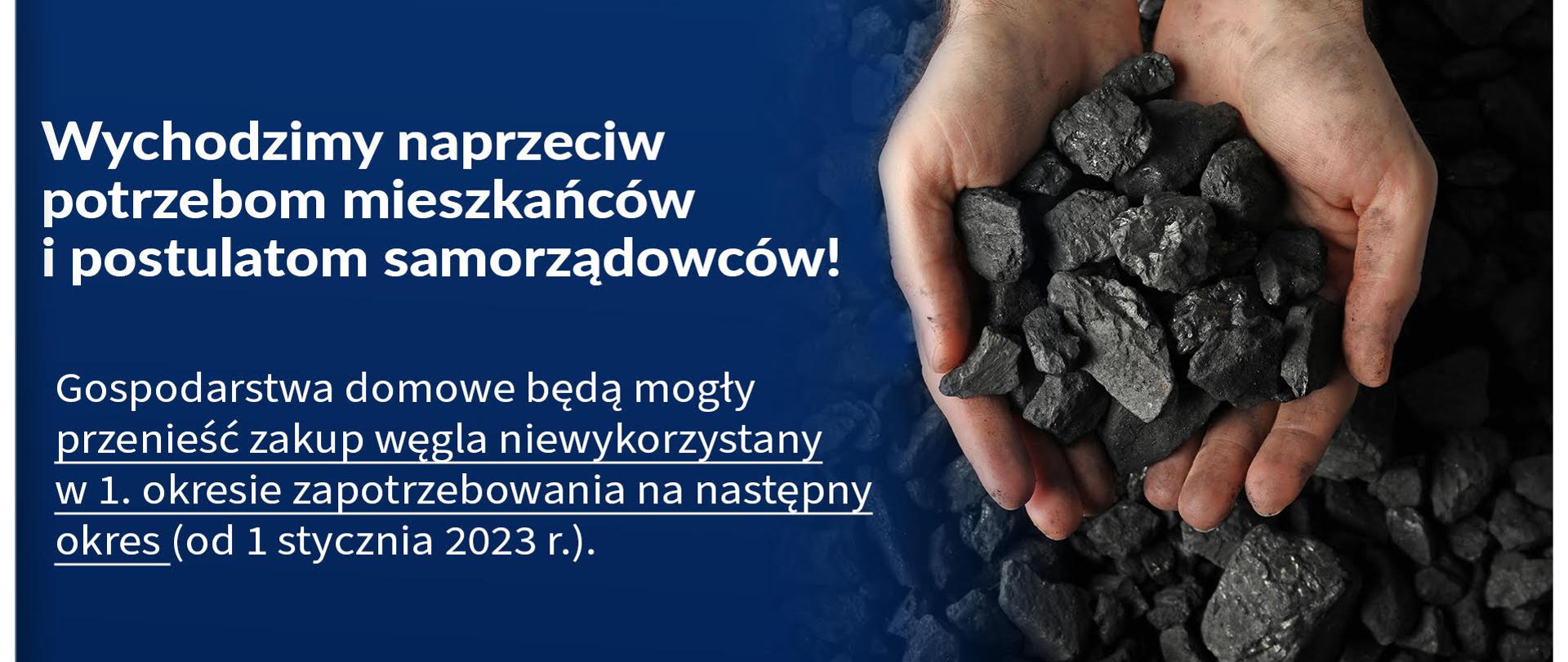 Zakup paliwa stałego z przeznaczeniem dla gospodarstw domowych w celu jego sprzedaży w ramach zakupu preferencyjnego - grafika z węglem