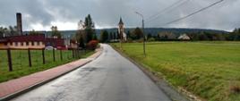 Droga Zakrzów Do Chełmu - widok na kościół w Zakrzowie