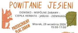 W ramce złożonej z akcentów jesiennych, umieszczono informacje o wydarzeniu, zawarte w artykule