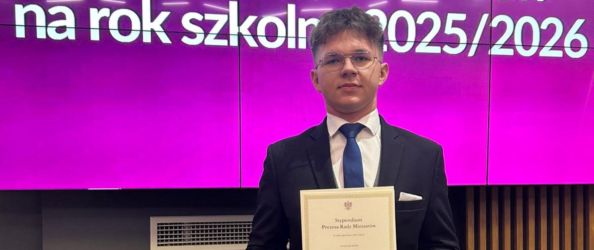 Łukasz Łoboda stypendystą Prezesa Rady Ministrów