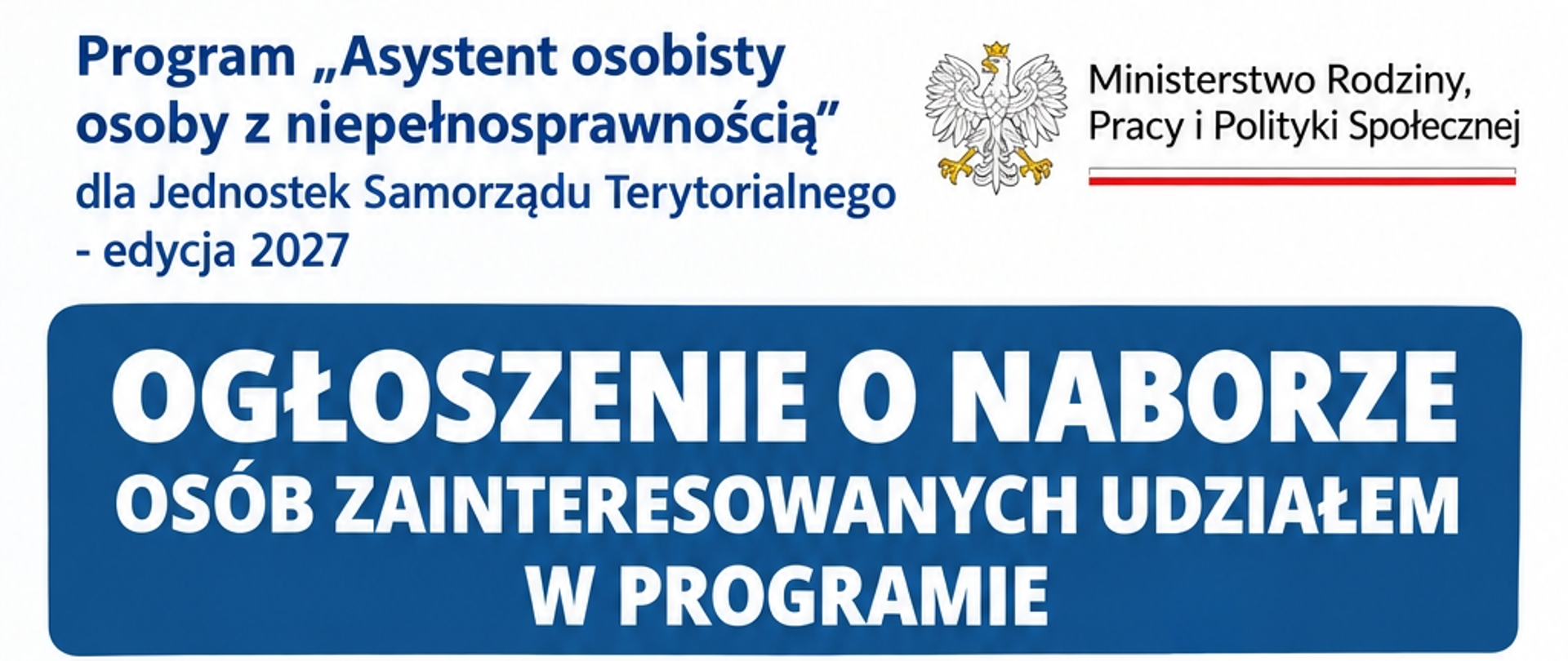 Program Asystent osobisty z osoby z niepełnosprawnością