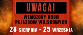 Wzmożony ruch kolumn wojskowych w związku z ćwiczeniami „Żelazny Obrońca-25”.