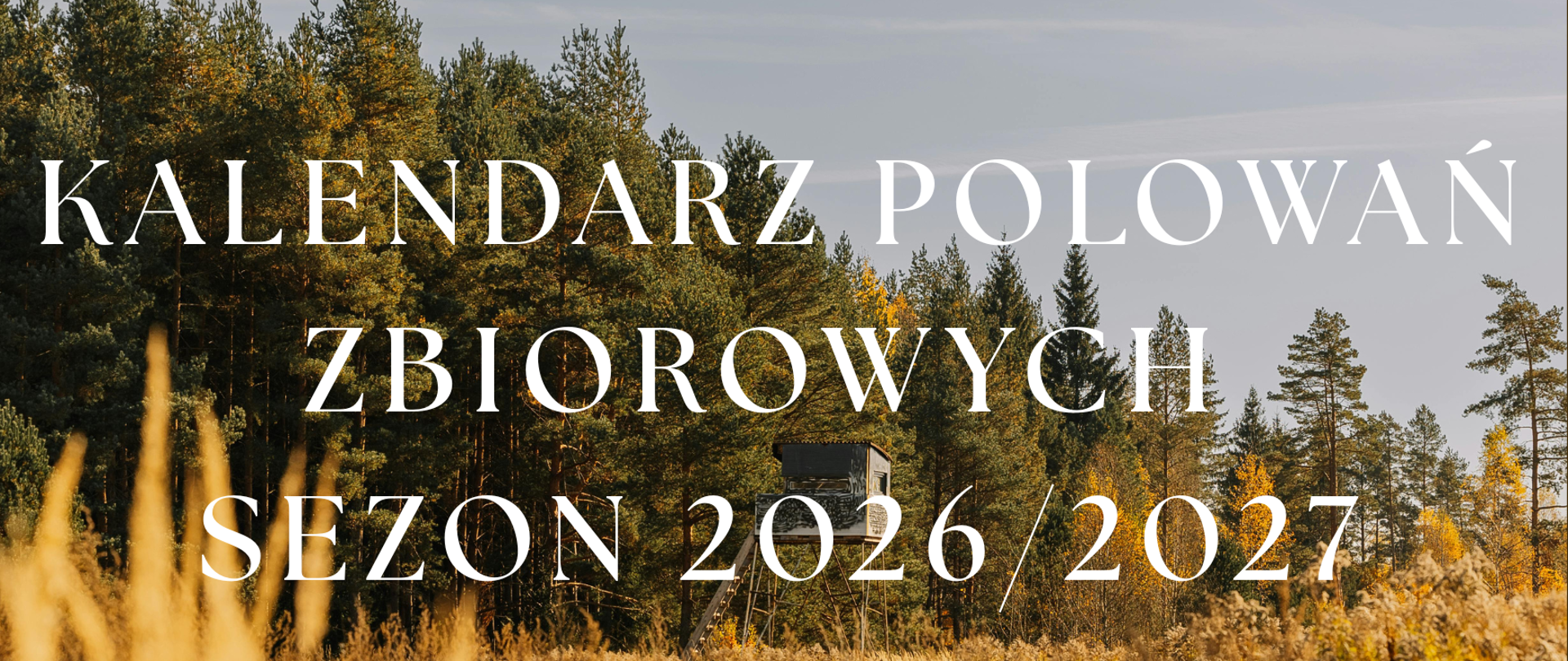 Kalendarz polowań zbiorowych
sezon 2026/2027