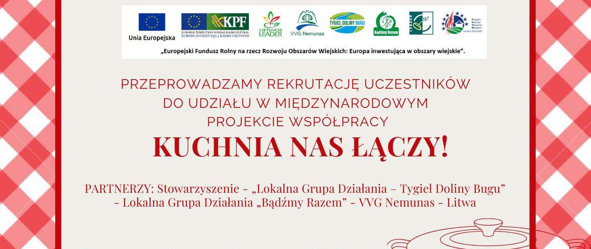 Kuchnia nas łączy - plakat informacyjny