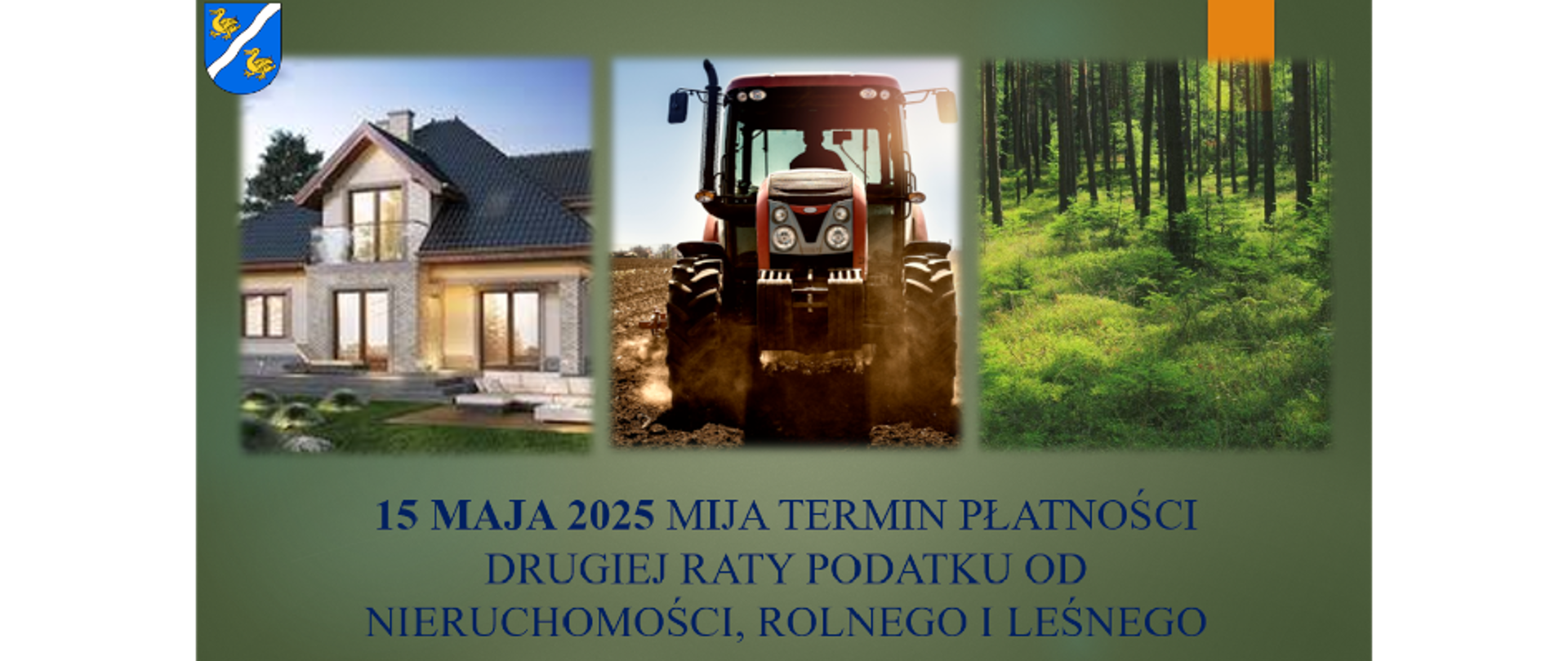 15 maja 2025 mija termin płatności drugiej raty podatku od nieruchomości, rolnego i leśnego