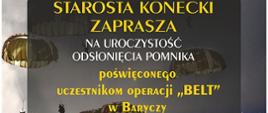 Odsłonięcie pomnika Cichociemnych w Baryczy
