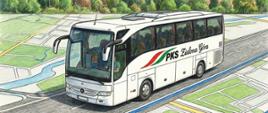 plakat z napisem "Świebodziński Związek Powiatowo-Gminny - nowe linie autobusowe"