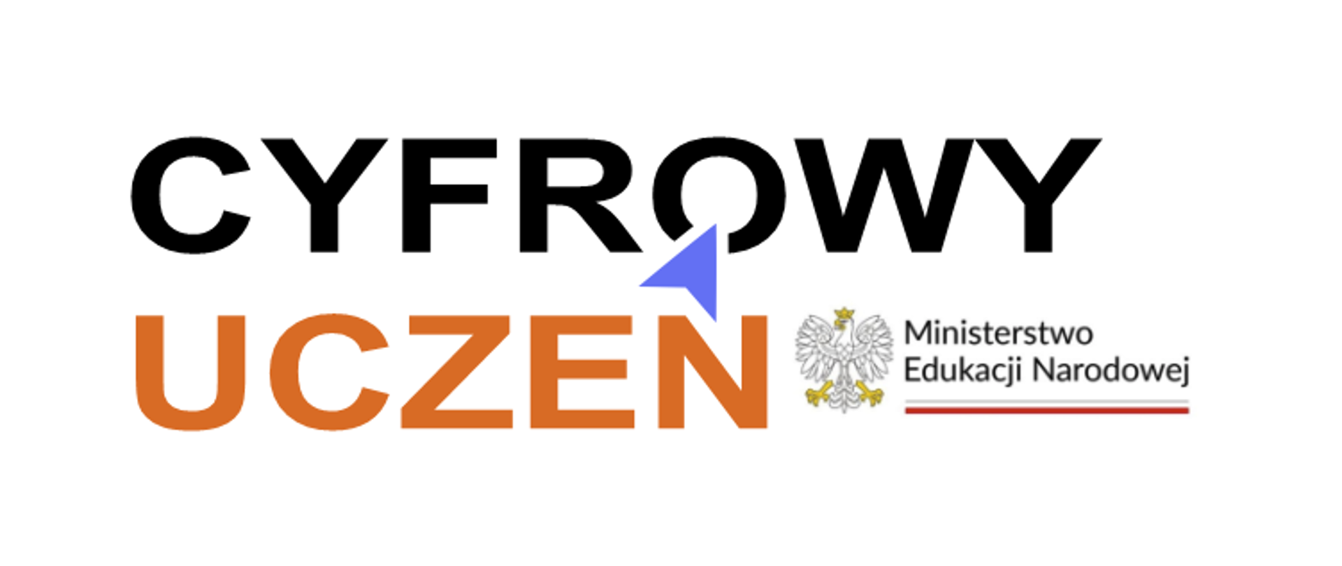 Logotyp programu „Cyfrowy Uczeń” oraz Ministerstwa Edukacji Narodowej