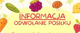 Informacja dotycząca odwoływania posiłków