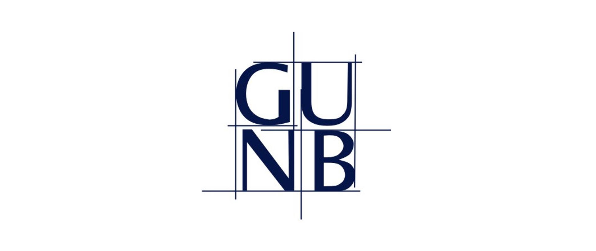 logotyp Głównego Inspektora Nadzoru Budowlanego z tekstem GUNB