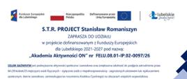 plakat informacyjny dot. realizowanego projektu