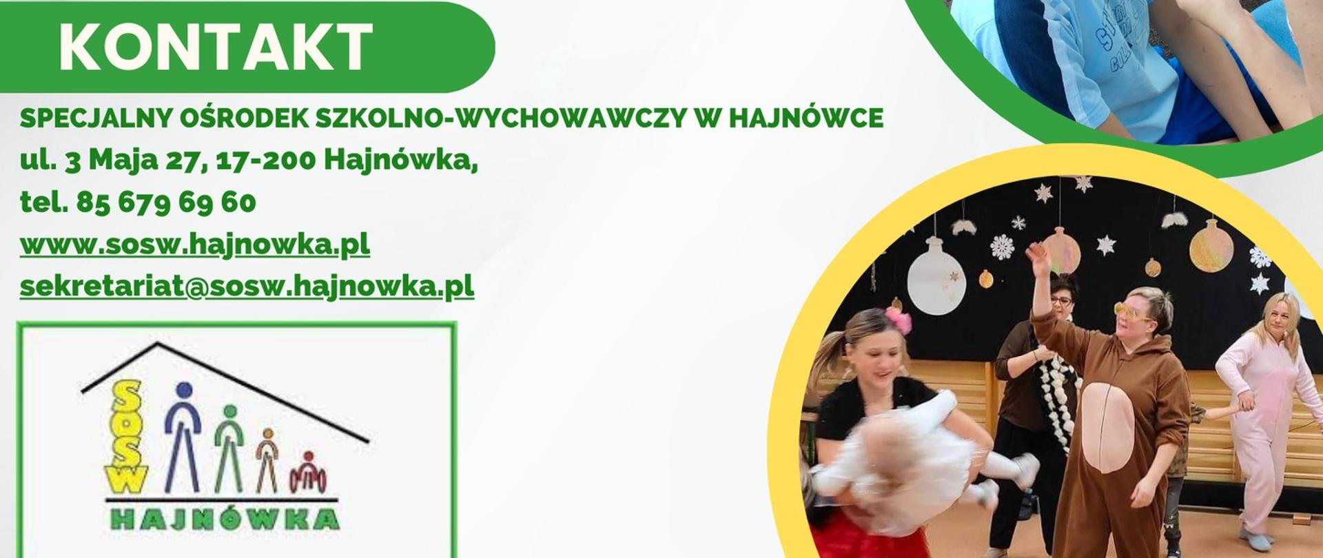 Plakat promujący rekrutację na rok szkolny 2023/2024. Na szarym tle zdjęcia z życia szkoły oraz informacje o ofercie edukacyjnej (opisana w artykule)