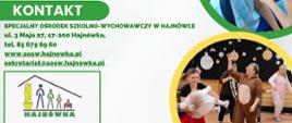 Plakat promujący rekrutację na rok szkolny 2023/2024. Na szarym tle zdjęcia z życia szkoły oraz informacje o ofercie edukacyjnej (opisana w artykule)