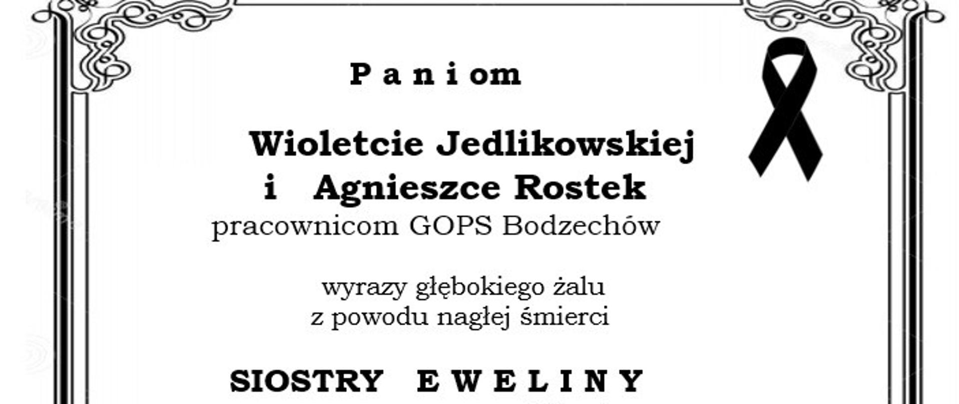 Kondolencje Ewelina UG