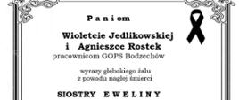 Kondolencje Ewelina UG
